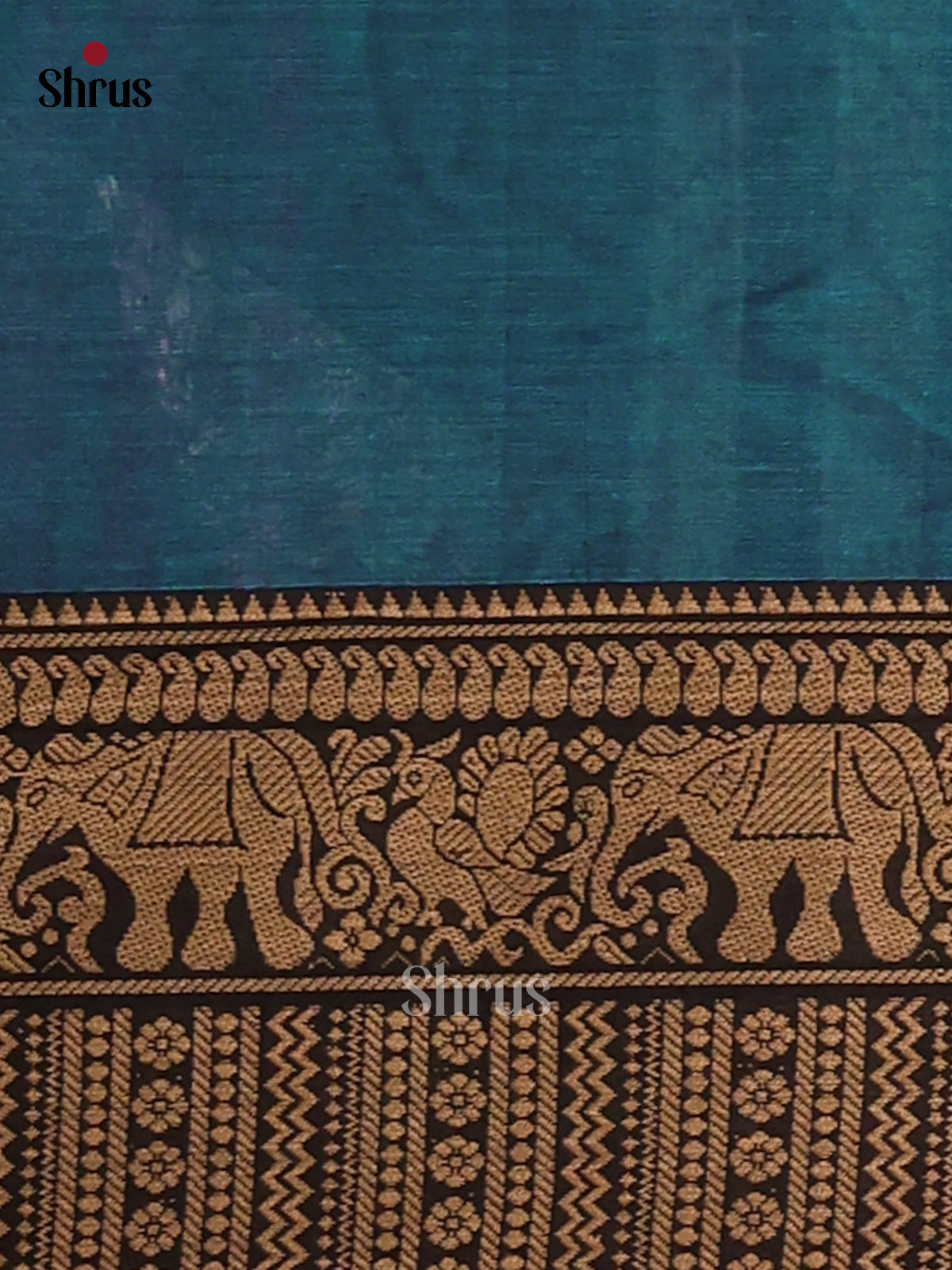 Blue with Red - Narayanpet Cotton Saree - Shop on Shrus.com