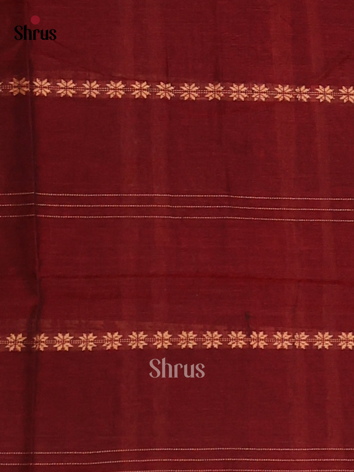 Maroon - Narayanpet Cotton Saree - Shop on Shrus.com