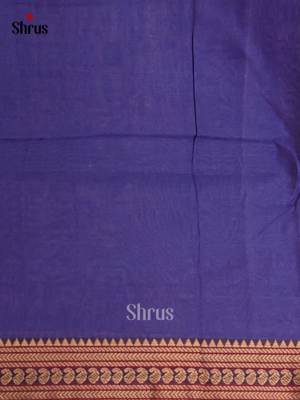 Blue with Maroon - Narayanpet Cotton Saree - Shop on Shrus.com