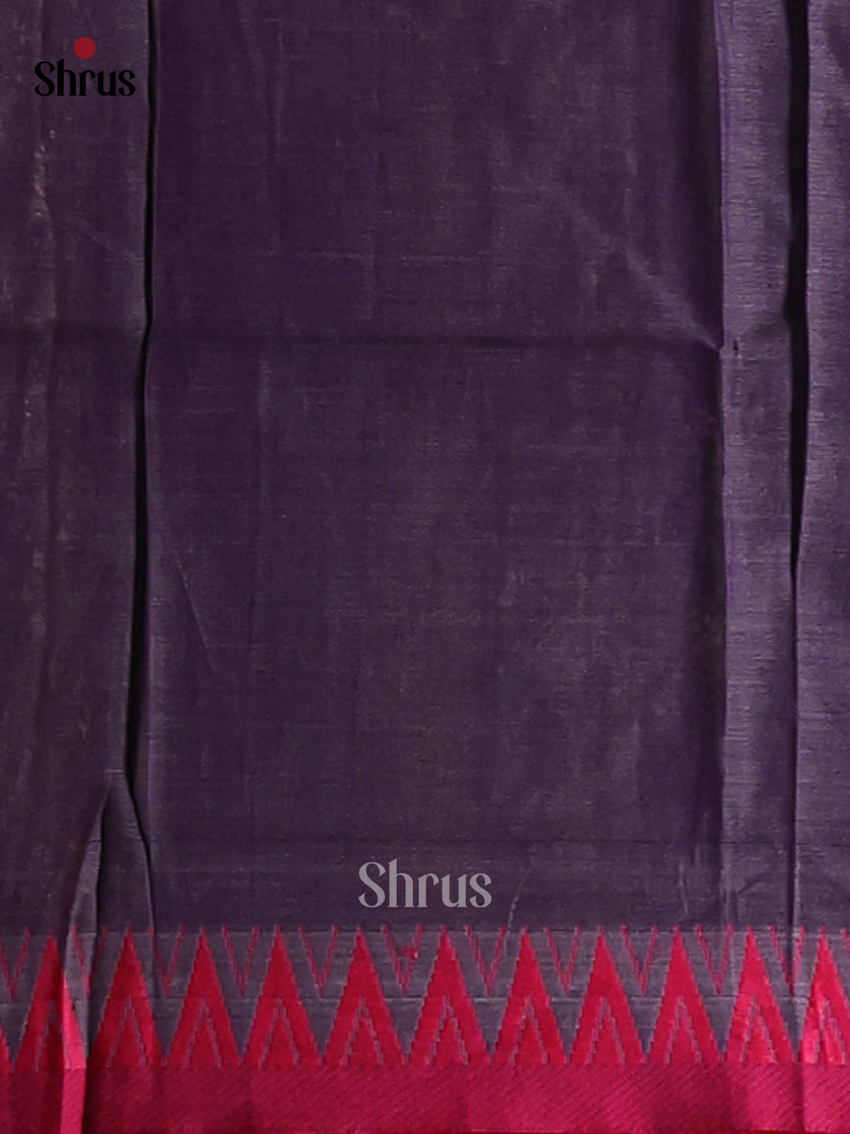 Violet with Maroon - Narayanpet Cotton Saree - Shop on Shrus.com