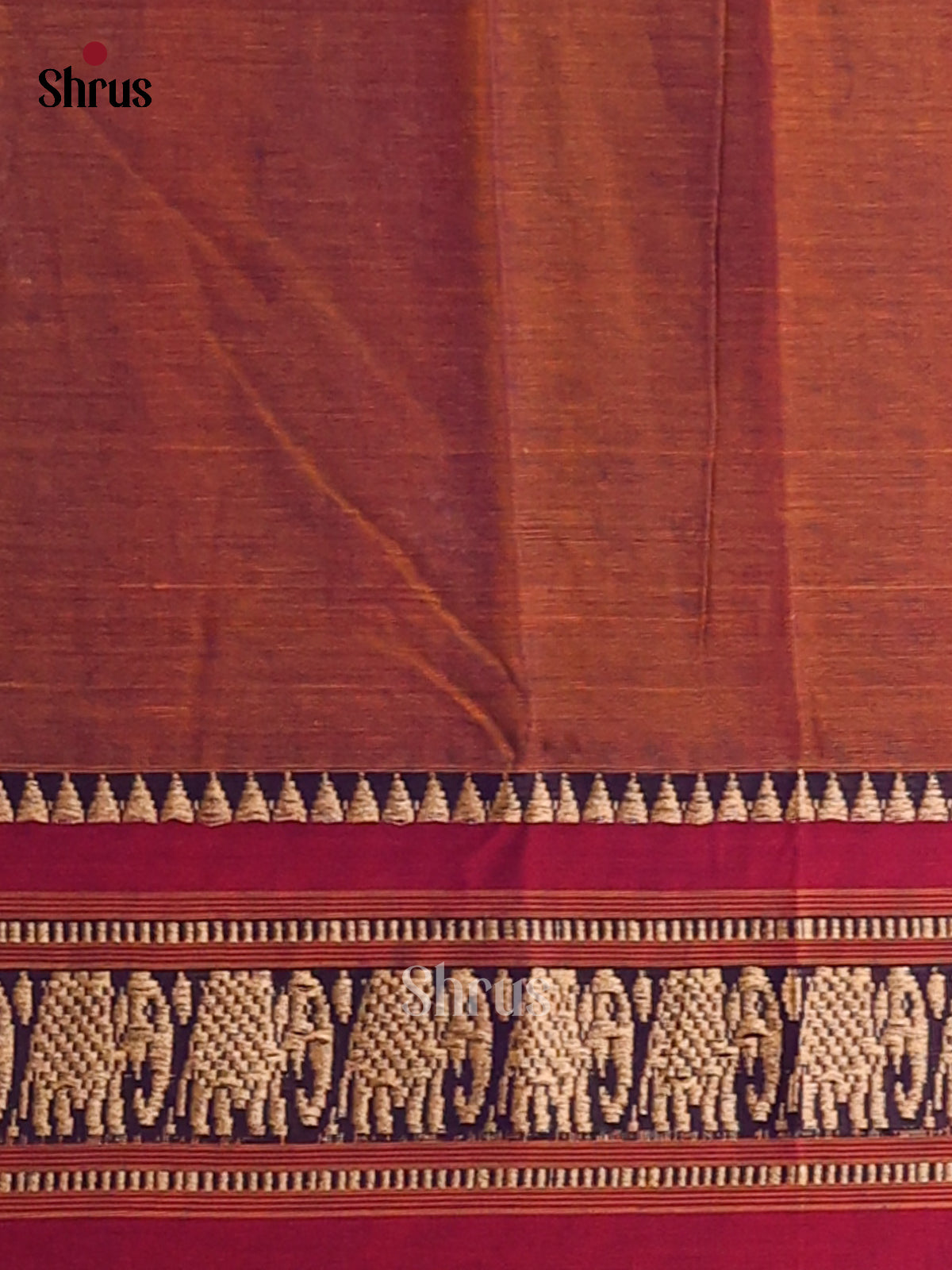 Brown & Maroon - Narayanpet Cotton Saree - Shop on Shrus.com