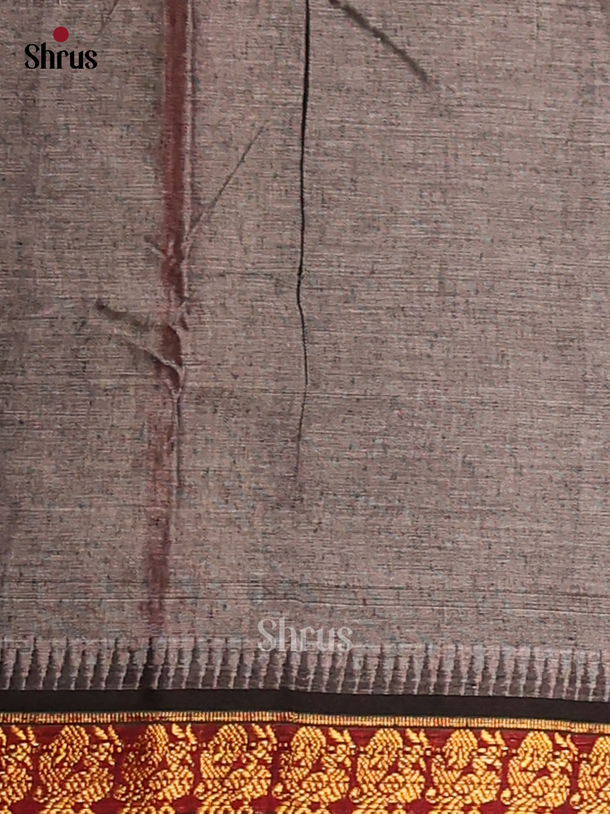 Grey with Black - Narayanpet Cotton Saree - Shop on Shrus.com