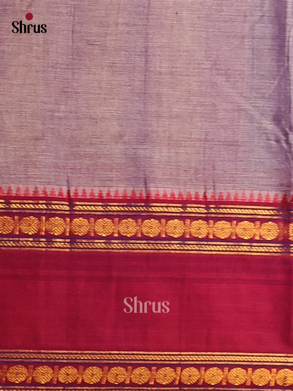 Purple with Maroon- Narayanpet Cotton Saree - Shop on Shrus.com