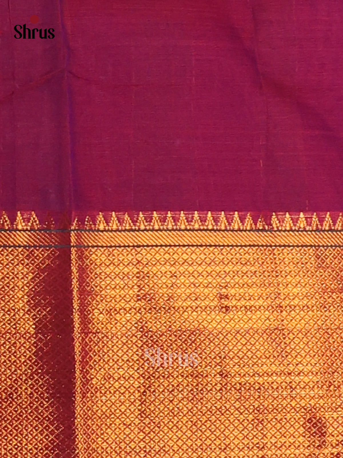 Purple - Narayanpet Cotton Saree - Shop on Shrus.com