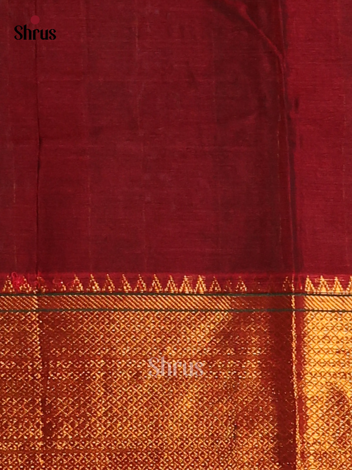 Maroon - Narayanpet Cotton Saree - Shop on Shrus.com