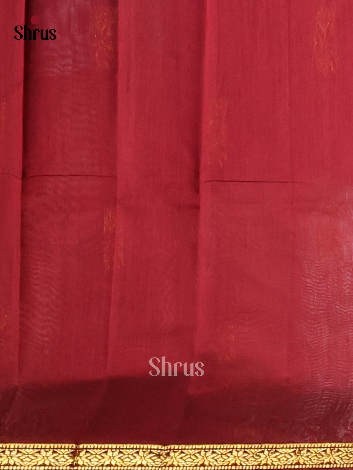 Grey & Maroon - Semi Maheshwari Saree - Shop on Shrus.com