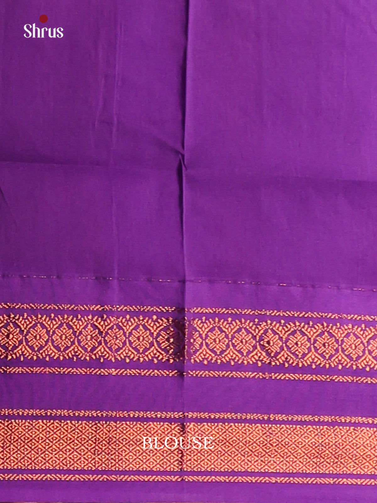 Lavender Kalyani Cotton Saree with Zari Buttas, Contrast Purple Pallu & Zari Border - Shop on Shrus.com