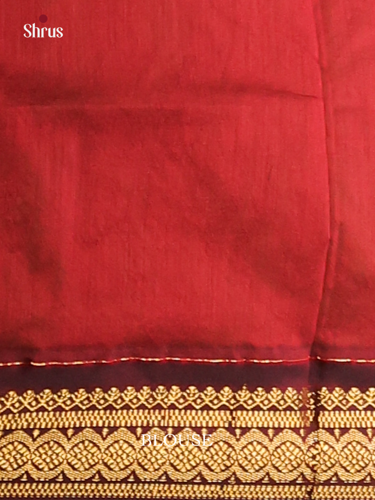 Green Kalyani Cotton Saree with Maroon Zari Pallu, Zari Border & Thread Buttas - Shop on Shrus.com