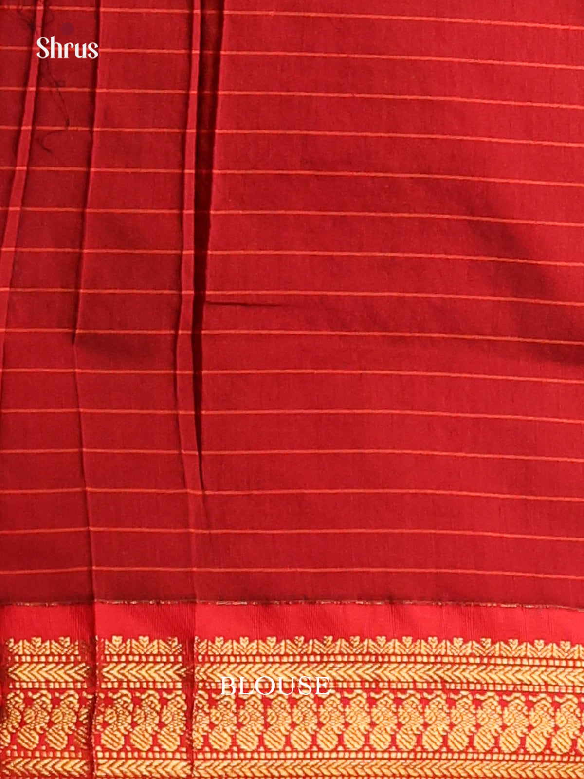 Chic Chutney Green Kalyani Cotton Saree with Red Zari - Shop on Shrus.com