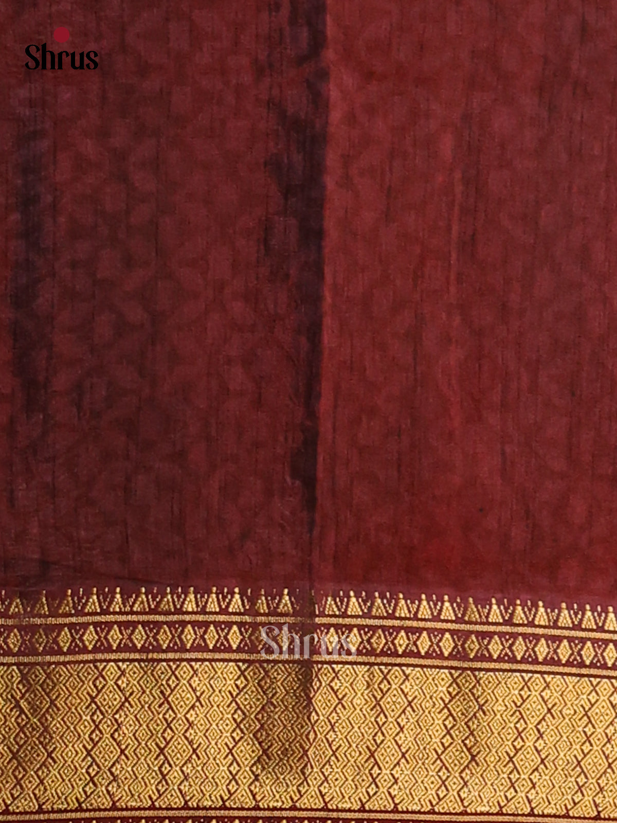 Red with Maroon - Semi Patola Saree - Shop on Shrus.com