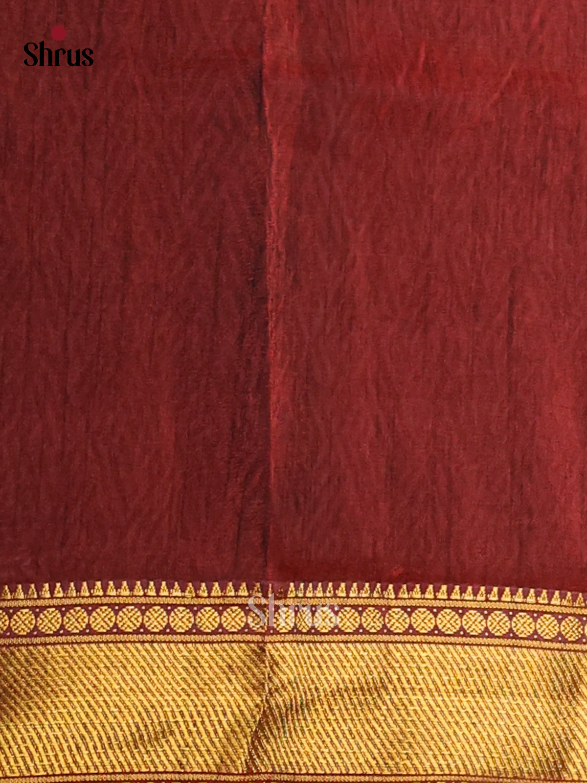 Red with Maroon - Semi Patola Saree - Shop on Shrus.com