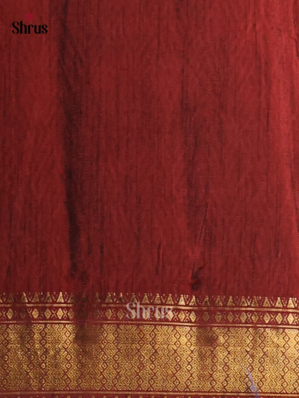 Red with Maroon - Semi Patola Saree - Shop on Shrus.com