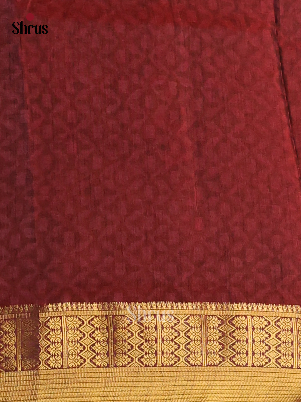 Red with maroon- Semi Patola Saree - Shop on Shrus.com