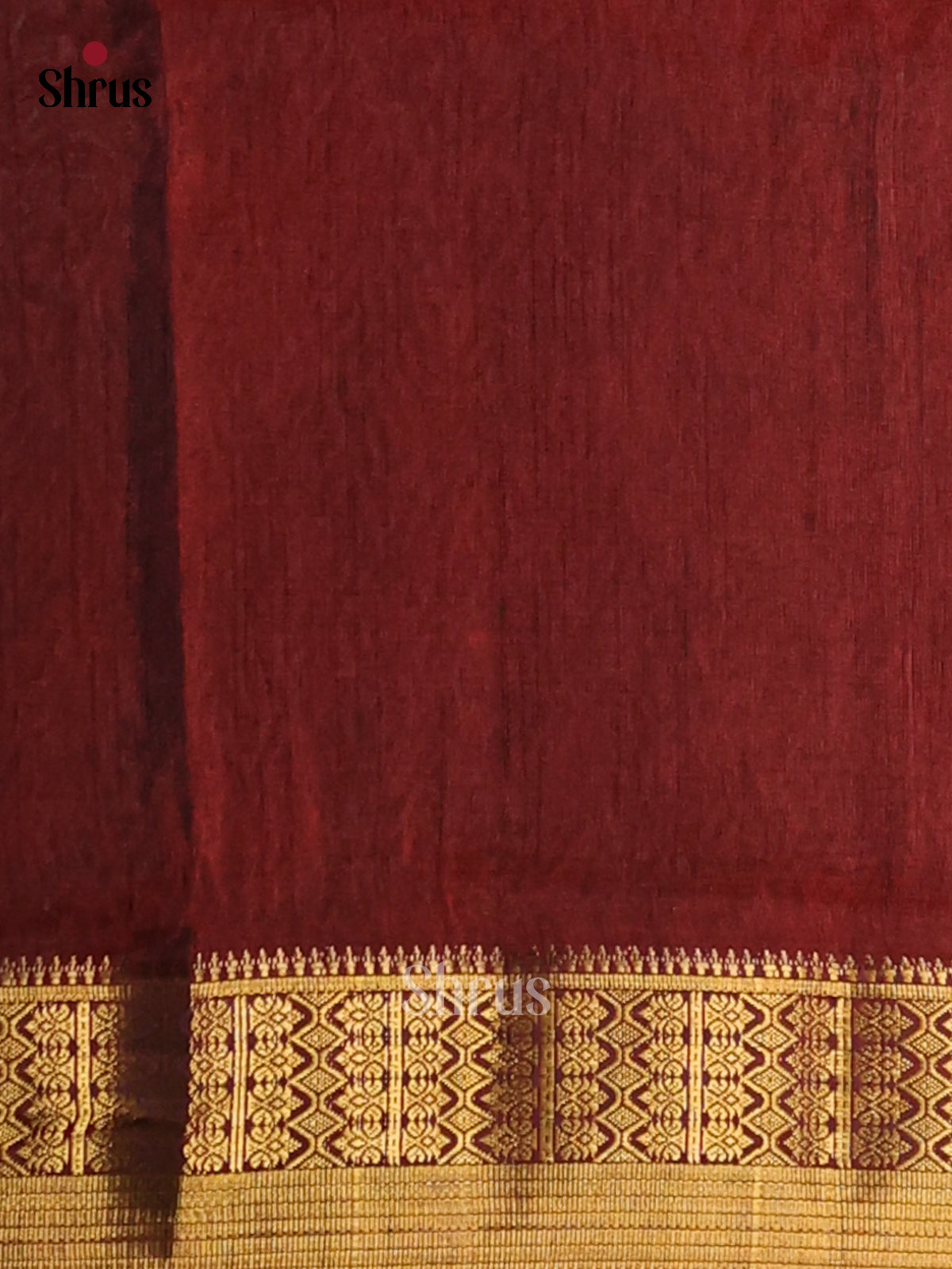 Red with Maroon- Semi Patola Saree - Shop on Shrus.com
