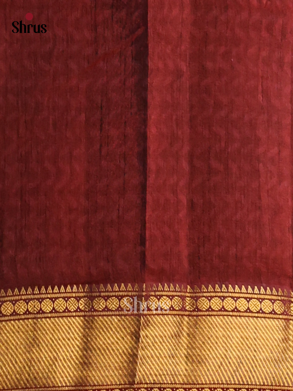 Red with Maroon - Semi Patola Saree - Shop on Shrus.com