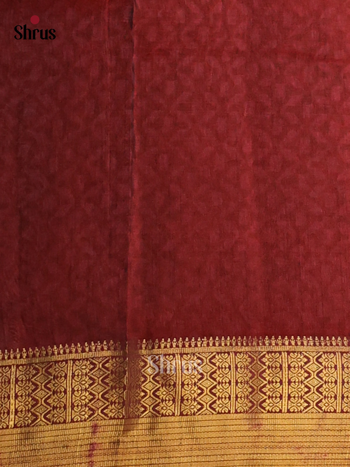 Red with Maroon - Semi Patola Saree - Shop on Shrus.com