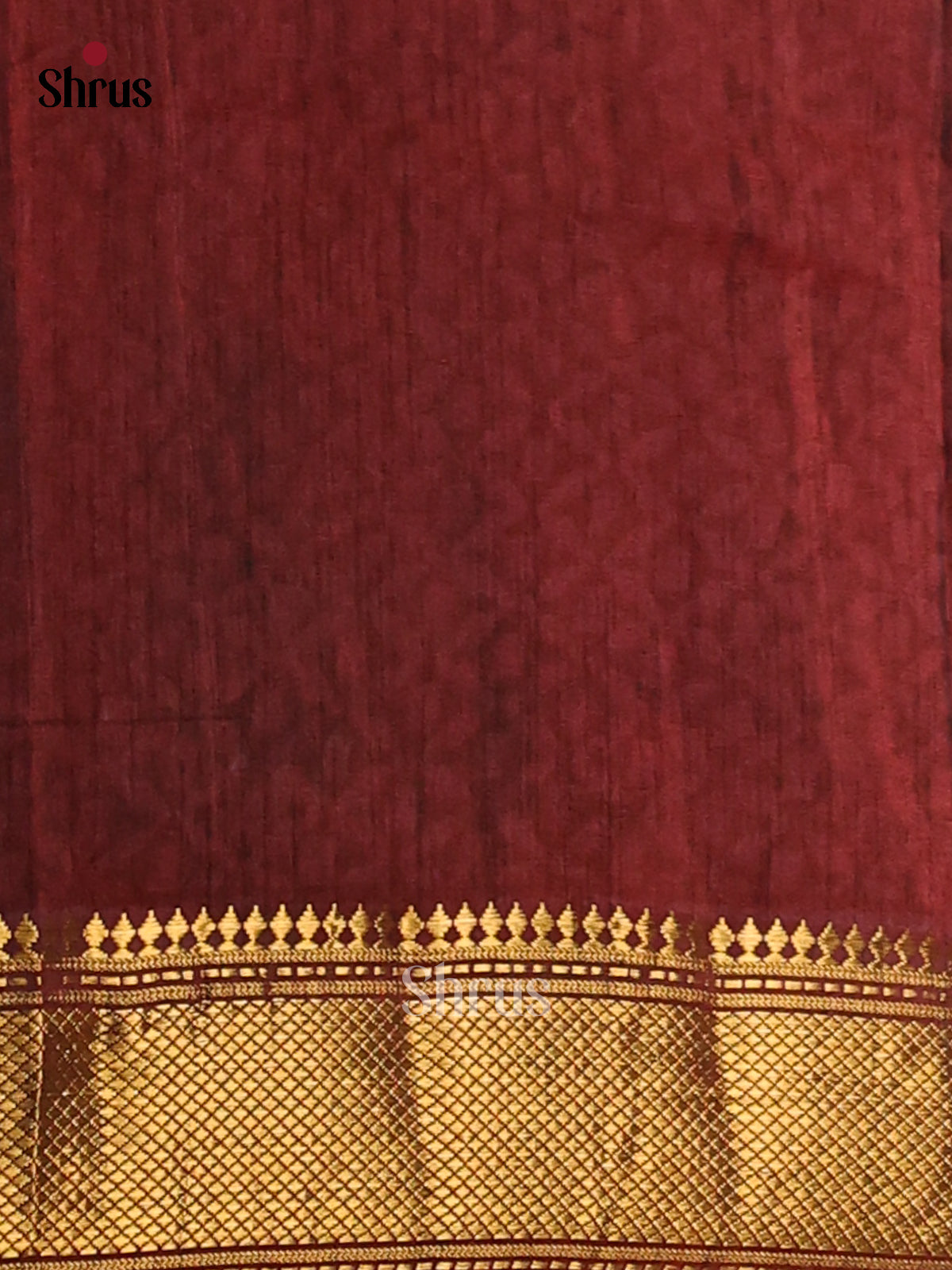 Red with Maroon - Semi Patola Saree - Shop on Shrus.com