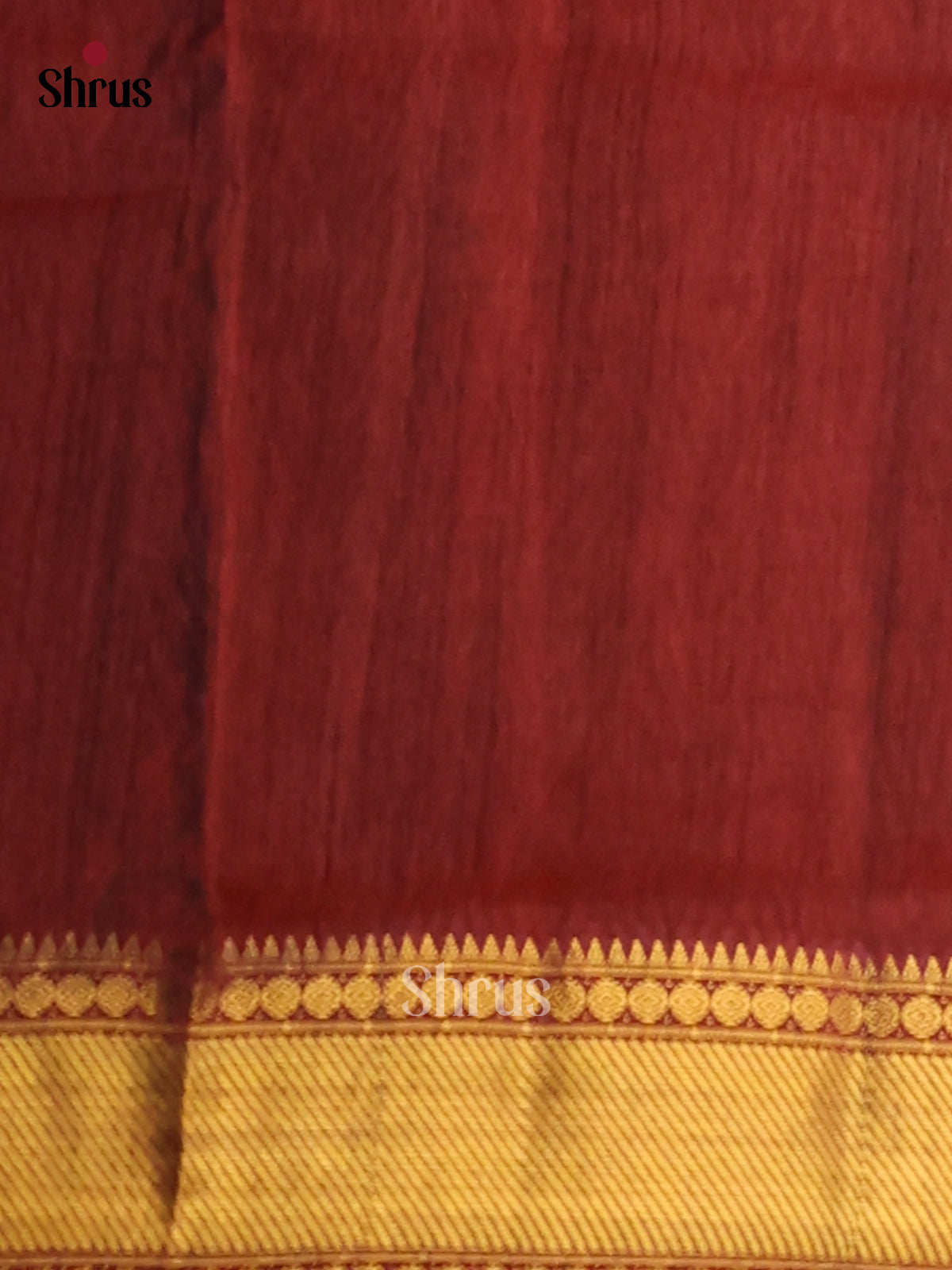 Red with Maroon - Semi Patola Saree - Shop on Shrus.com