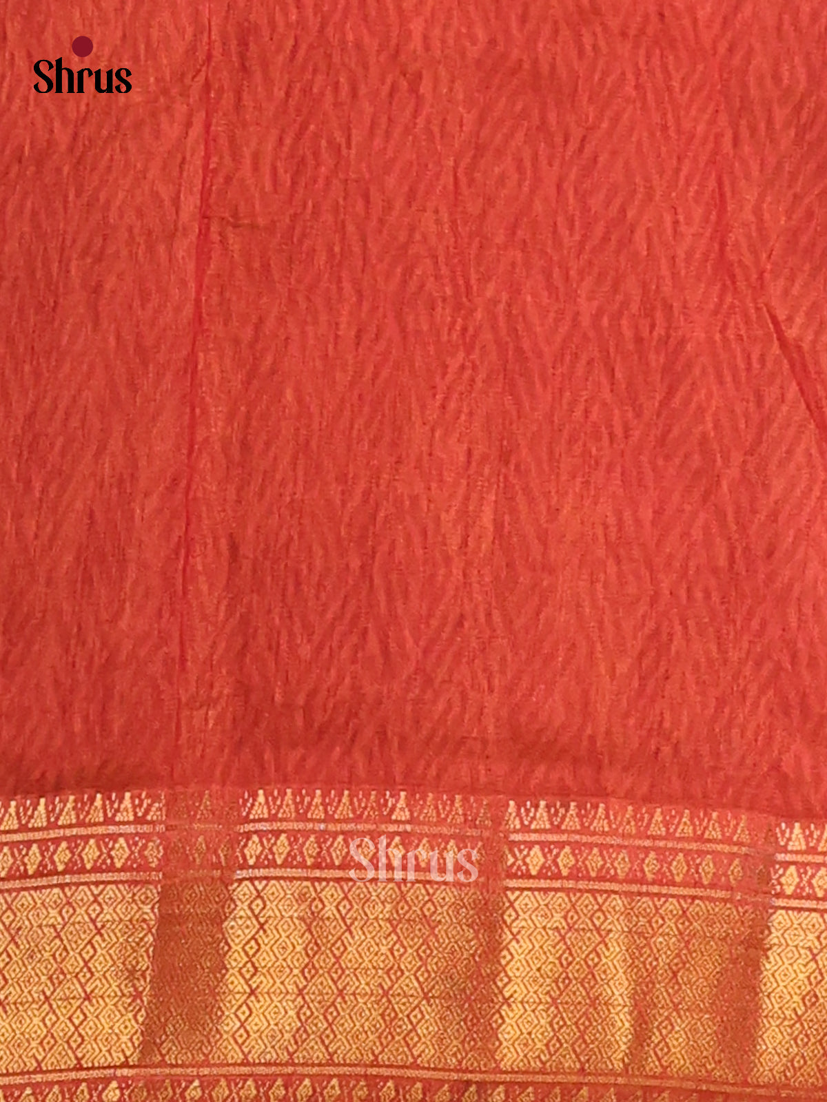 Chutney Green with Orangish Pink - Semi Patola Saree - Shop on Shrus.com