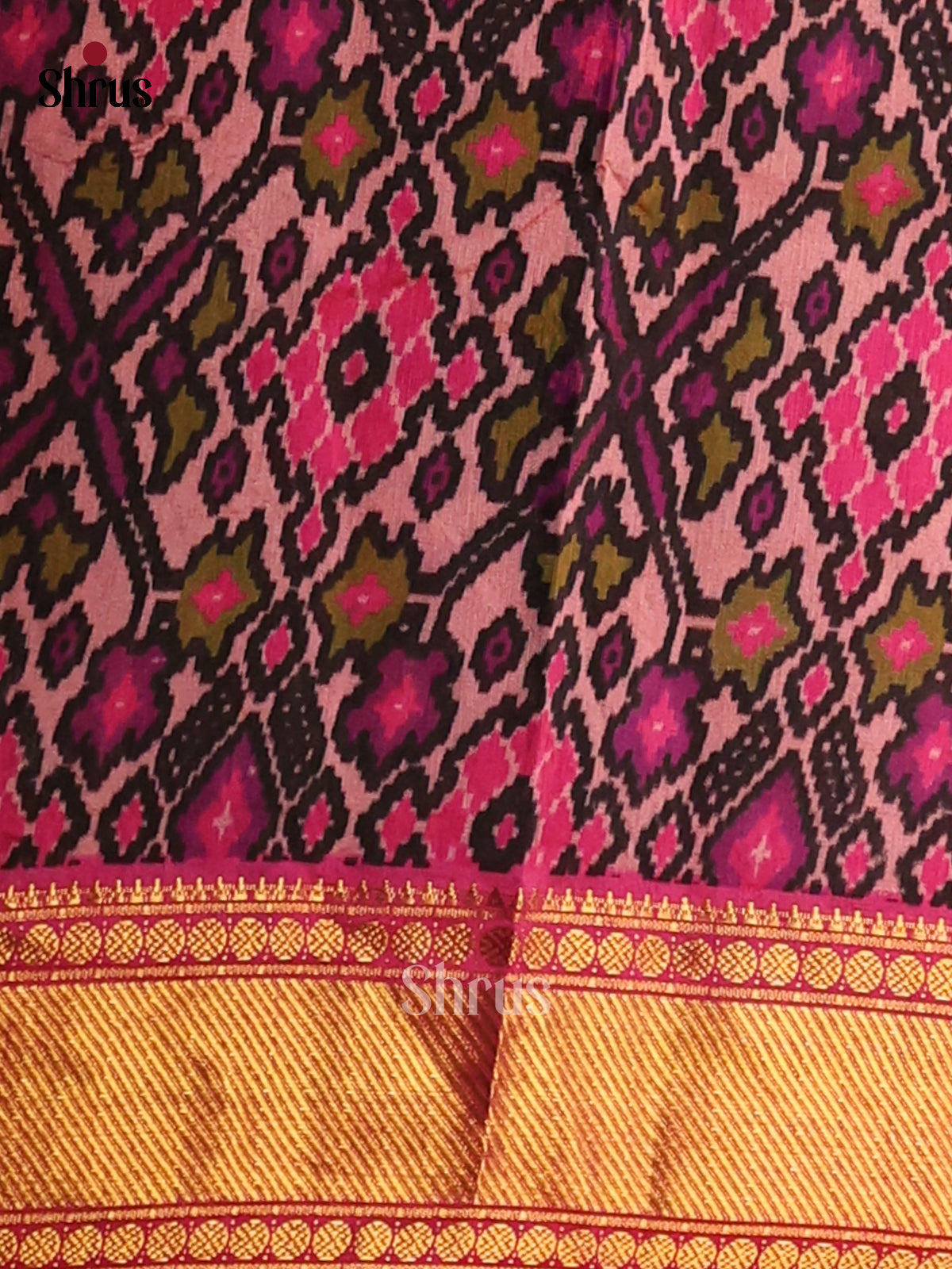 Purple & Pink - Semi Patola Saree - Shop on Shrus.com