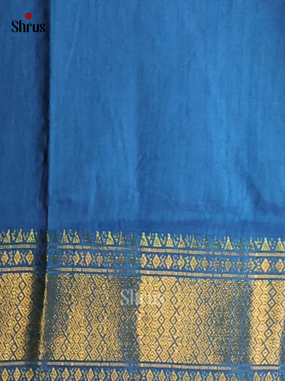 Dark Blue & Blue- Semi Patola Saree - Shop on Shrus.com