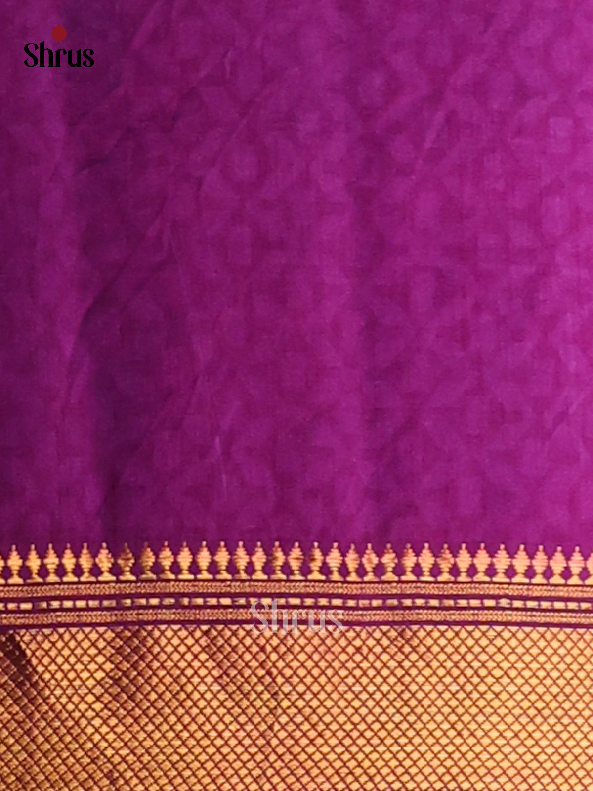 Blue with Purple - Semi Patola Saree - Shop on Shrus.com
