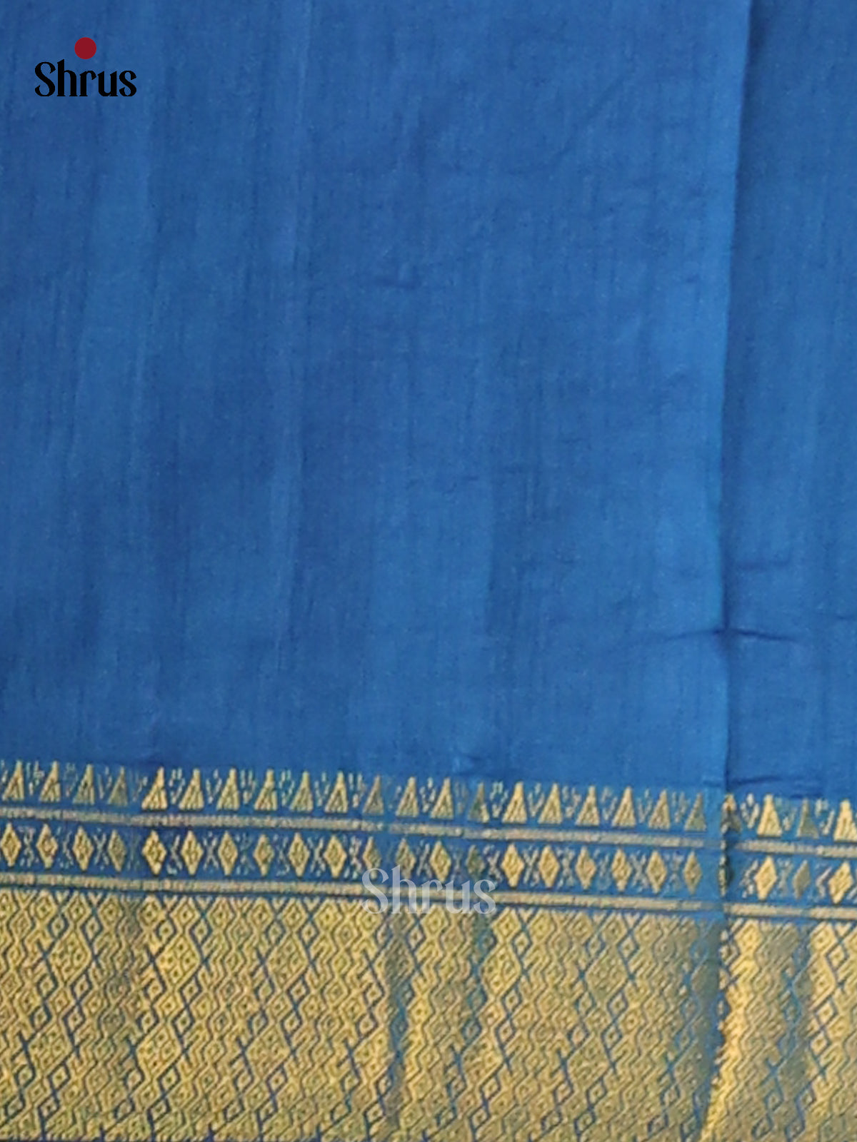 Dark Blue with Blue- Semi Patola Saree - Shop on Shrus.com
