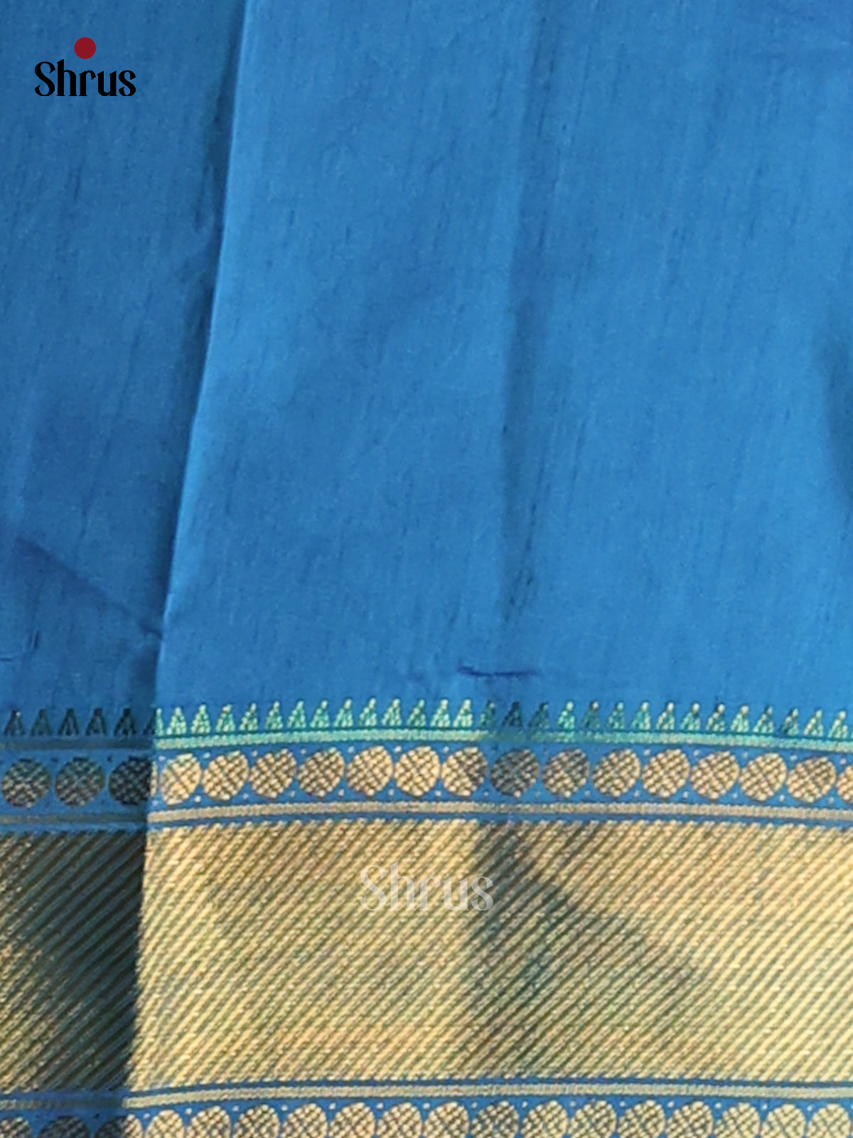Dark Blue & Blue- Semi Patola Saree - Shop on Shrus.com
