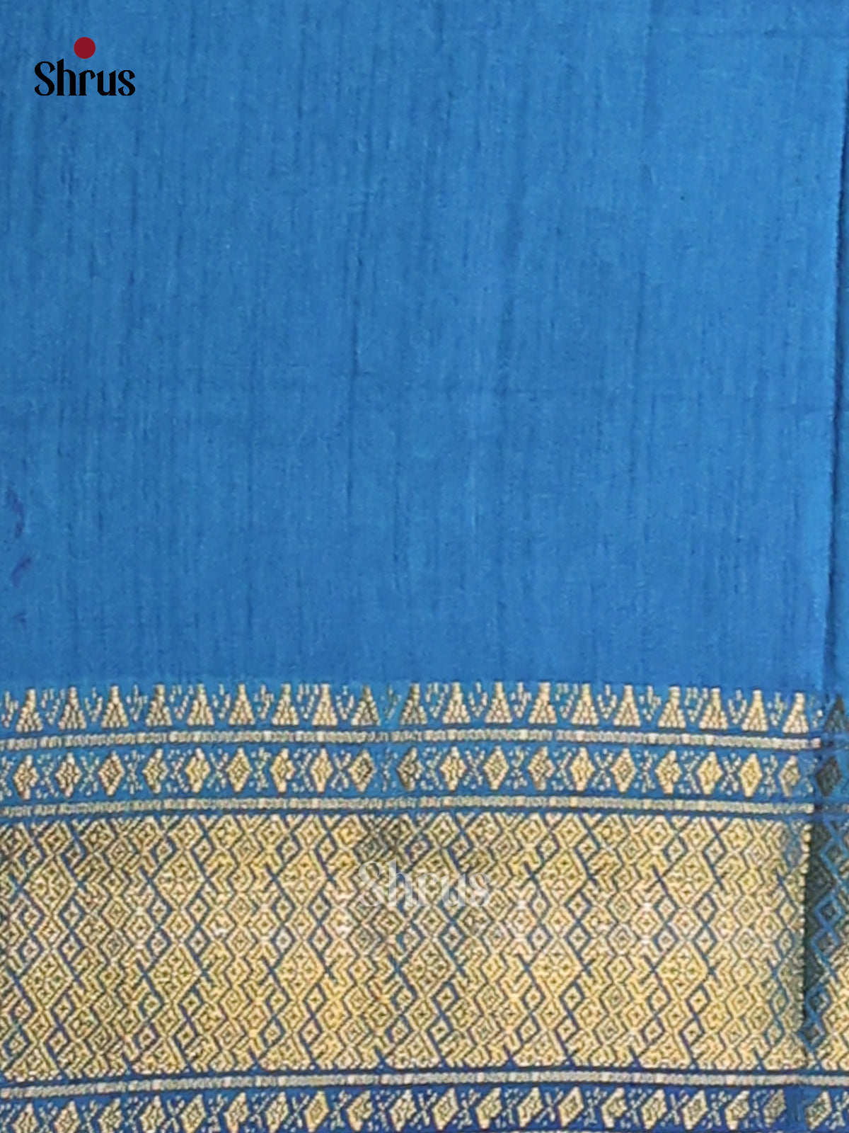 Blue with Teal- Semi Patola Saree - Shop on Shrus.com