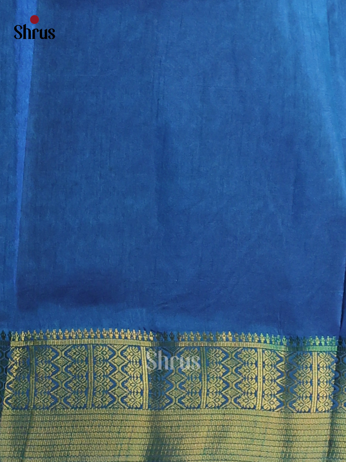 Blue & Teal - Semi Patola Saree - Shop on Shrus.com