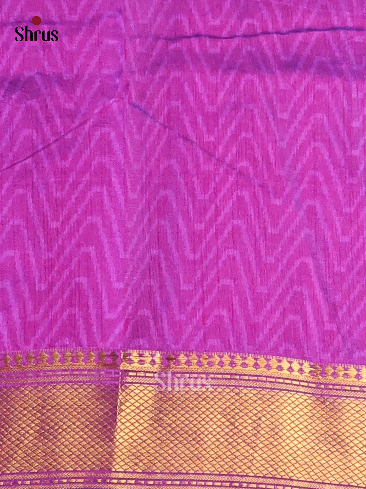 Blue & Purple - Semi Patola Saree - Shop on Shrus.com