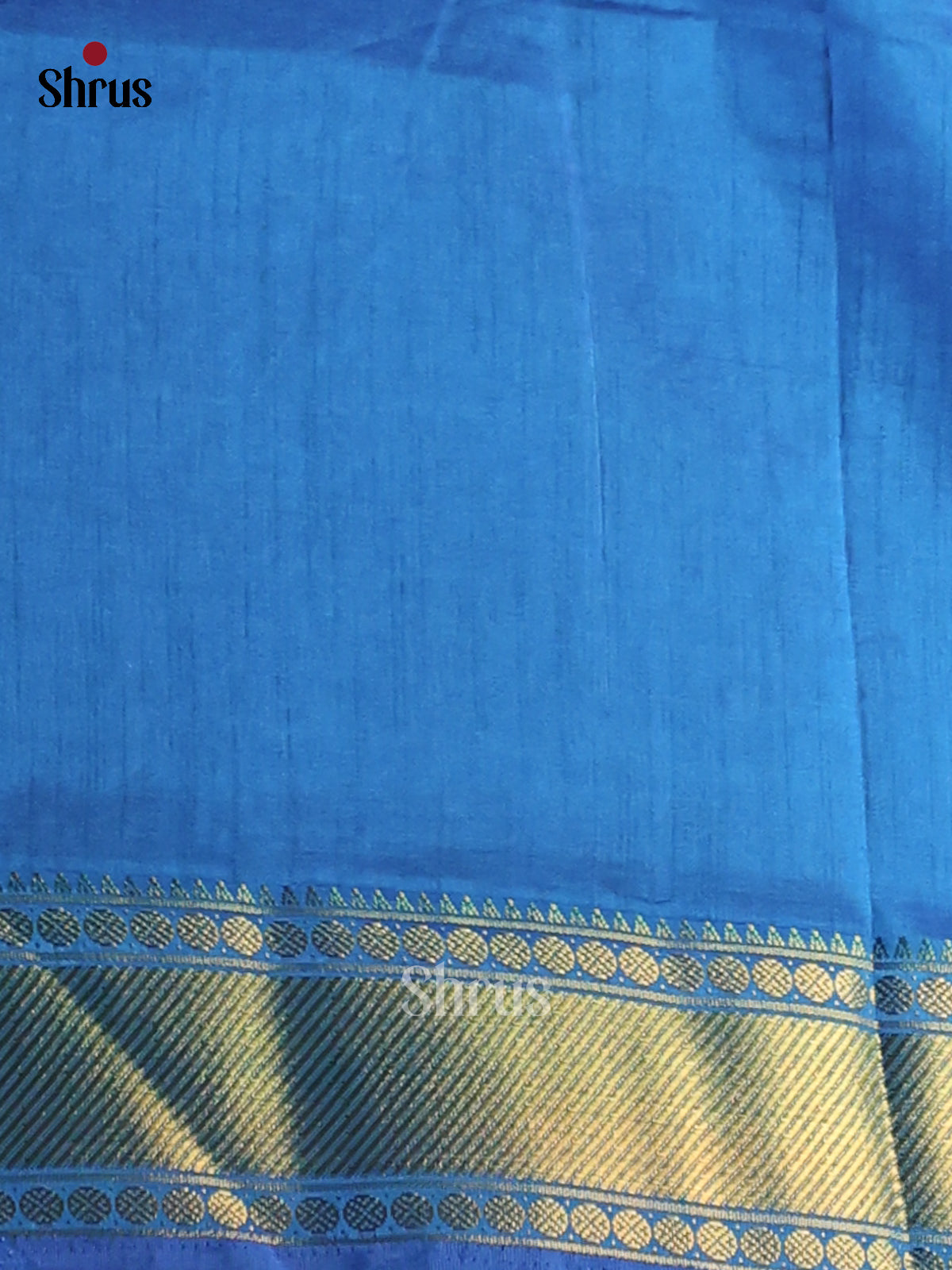 Blue- Semi Patola Saree - Shop on Shrus.com