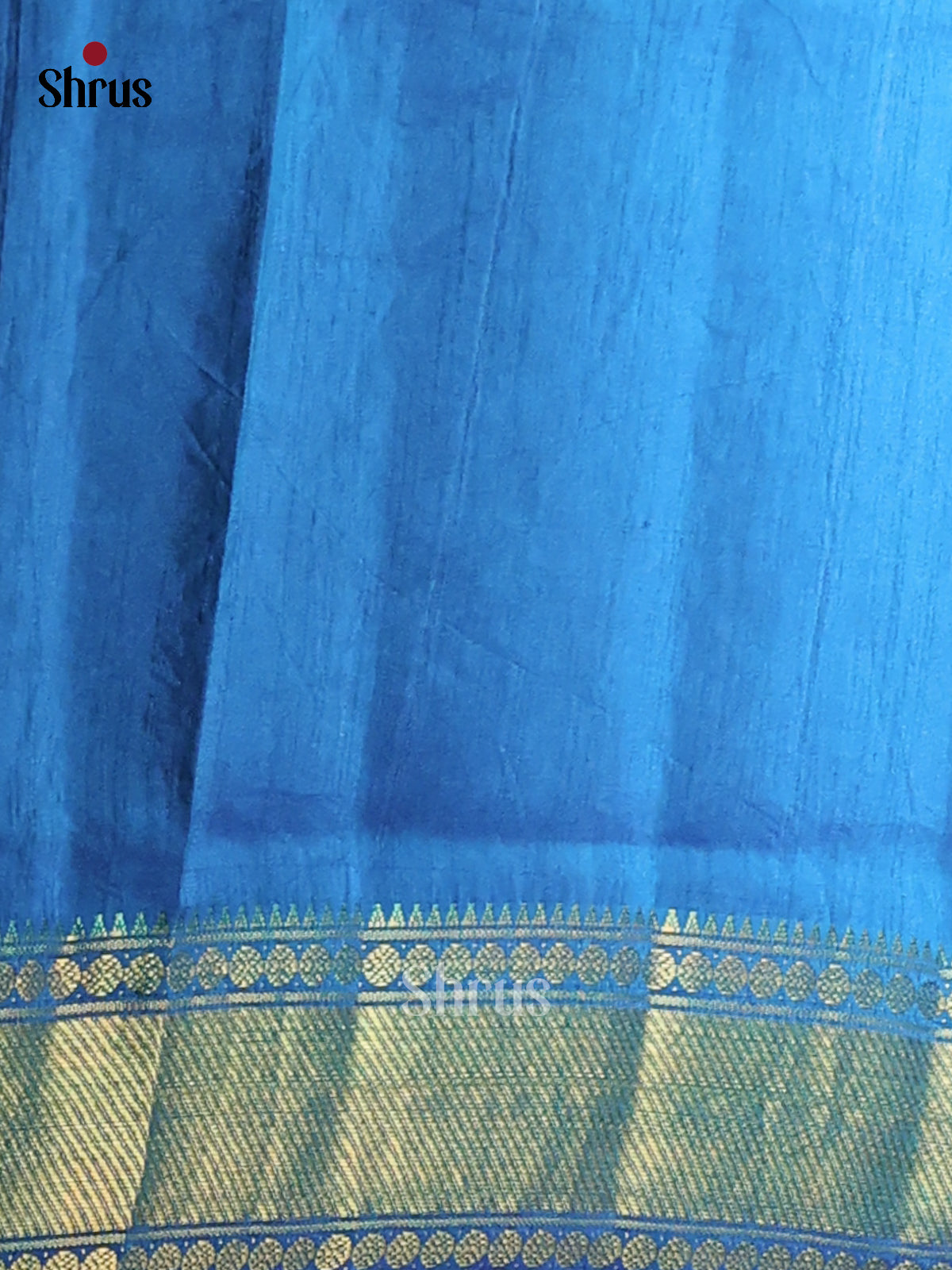 Blue- Semi Patola Saree - Shop on Shrus.com