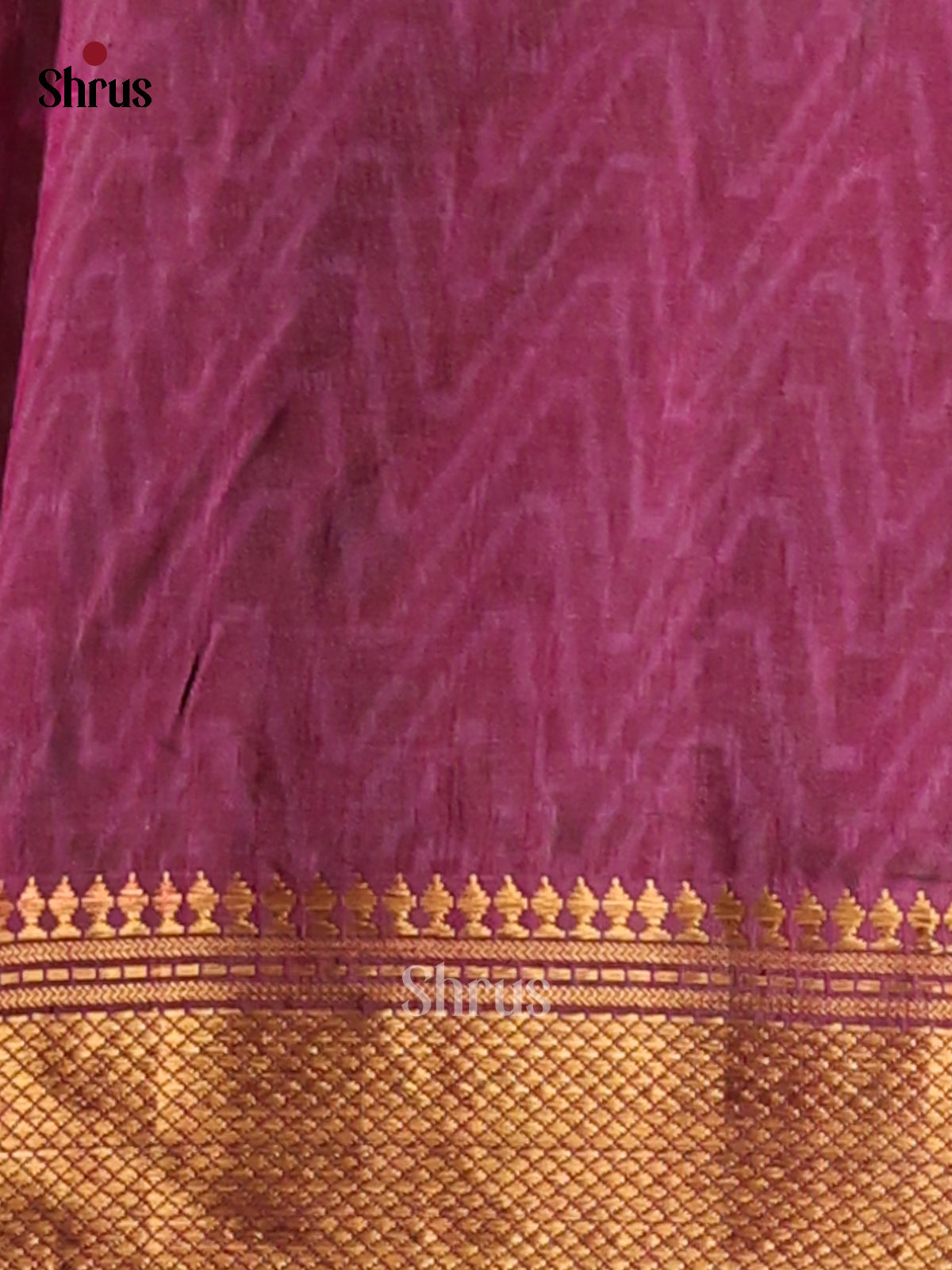Green with Purple - Semi Patola Saree - Shop on Shrus.com