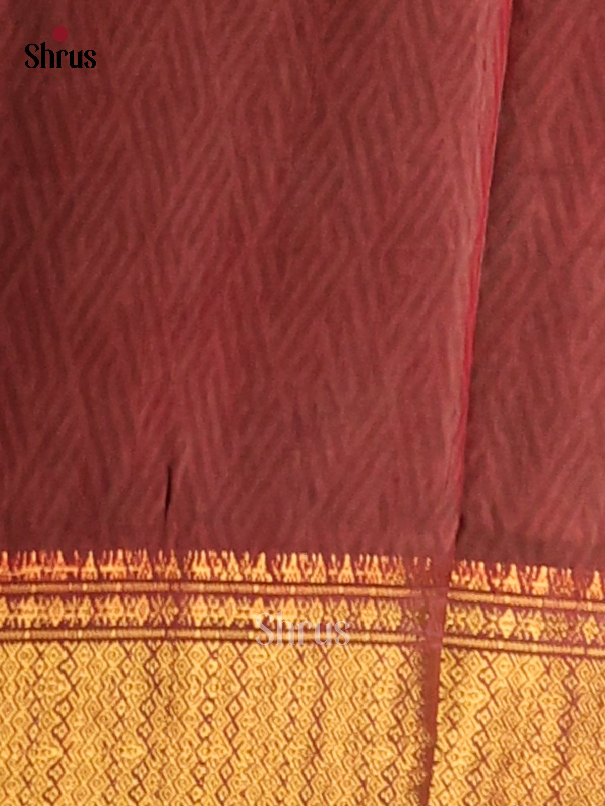 Green with Brown- Semi Patola Saree - Shop on Shrus.com