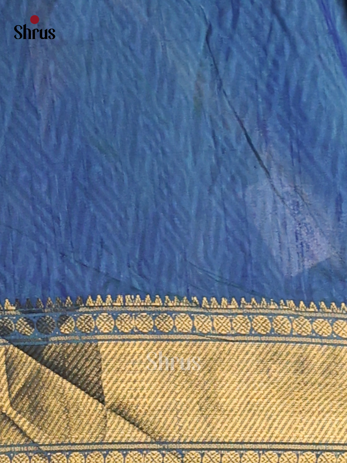 Green with Blue- Semi Patola Saree - Shop on Shrus.com