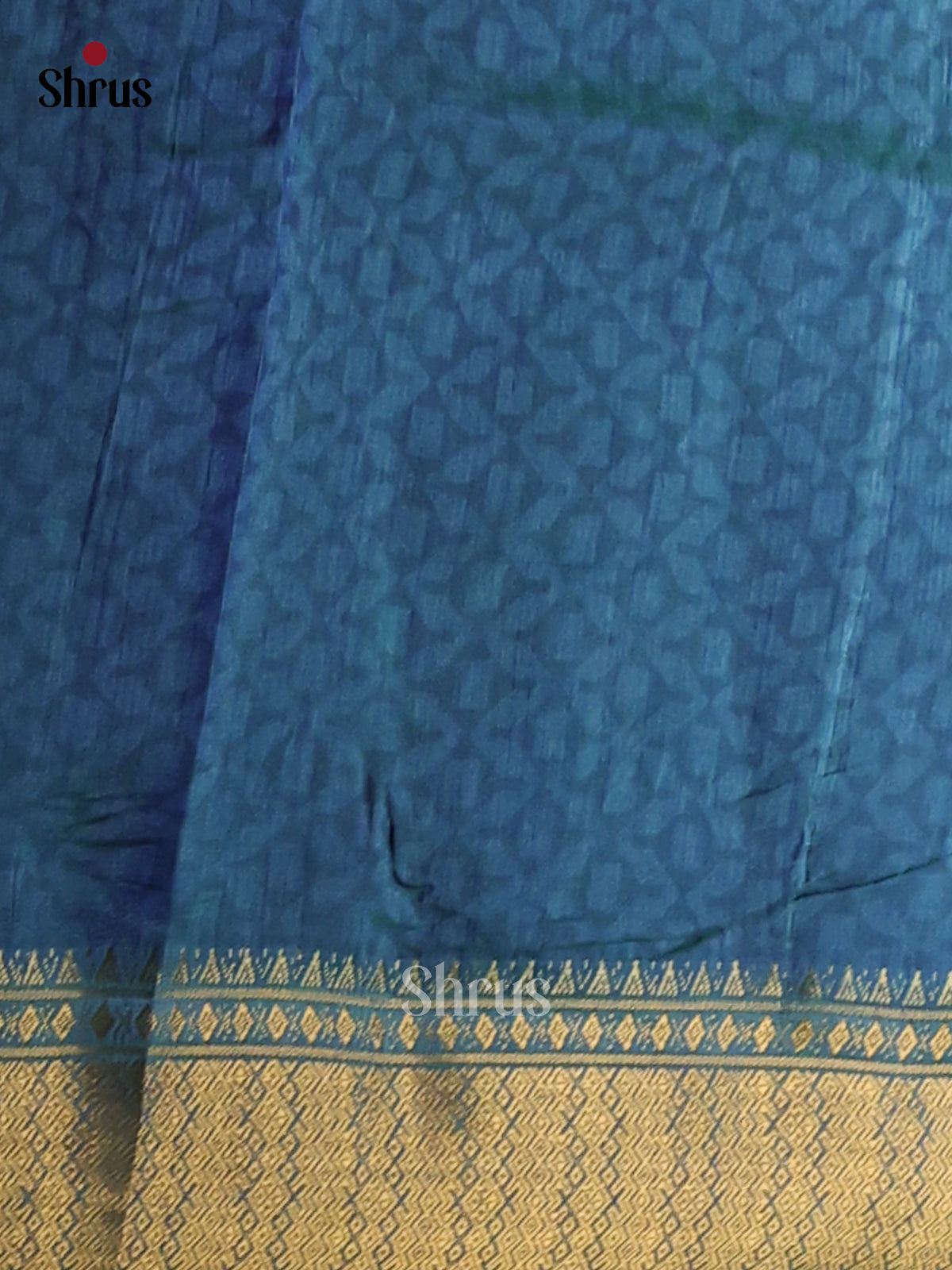 Green with Blue - Semi Patola Saree - Shop on Shrus.com