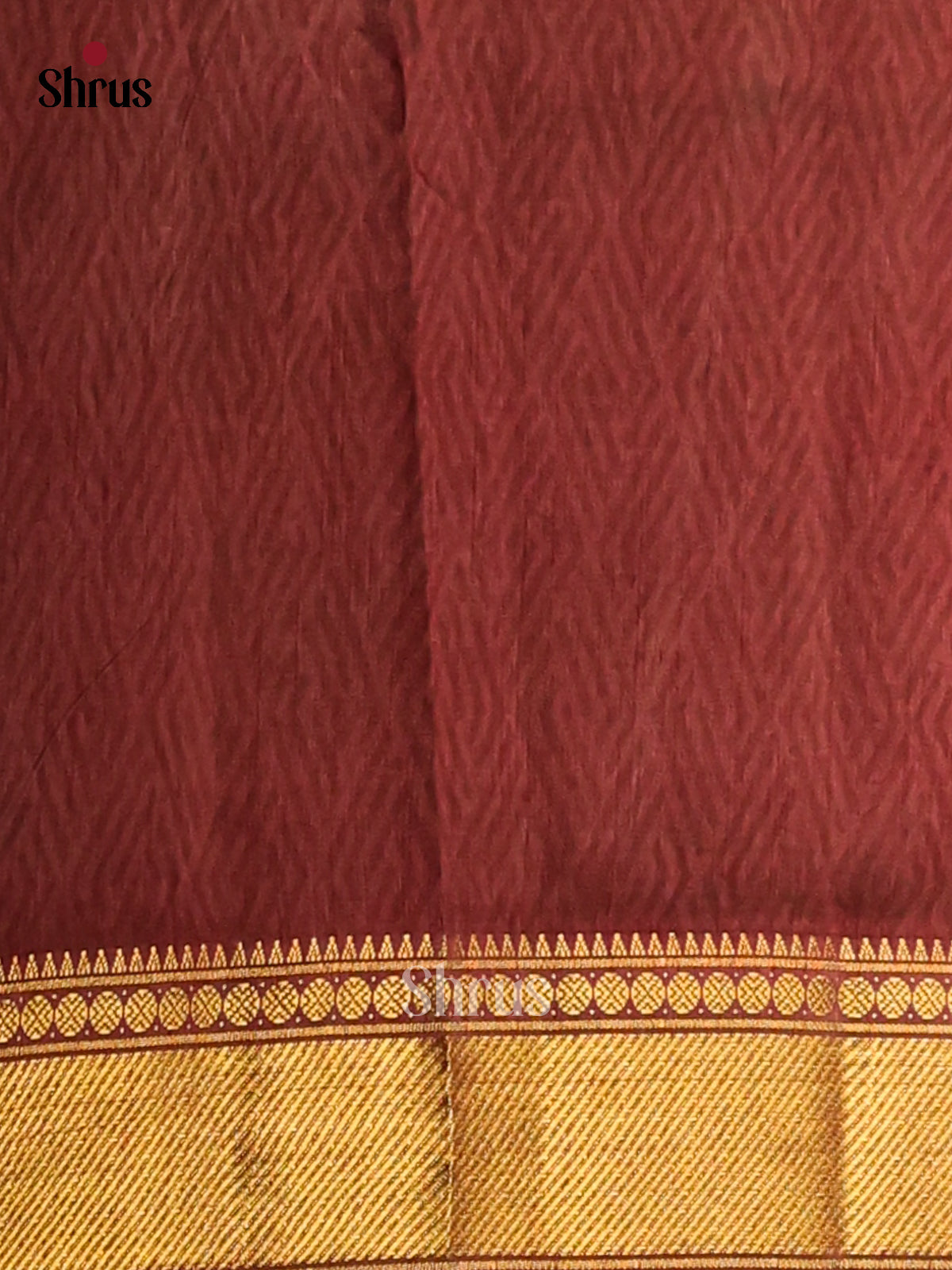 Green with Brown- Semi Patola Saree - Shop on Shrus.com