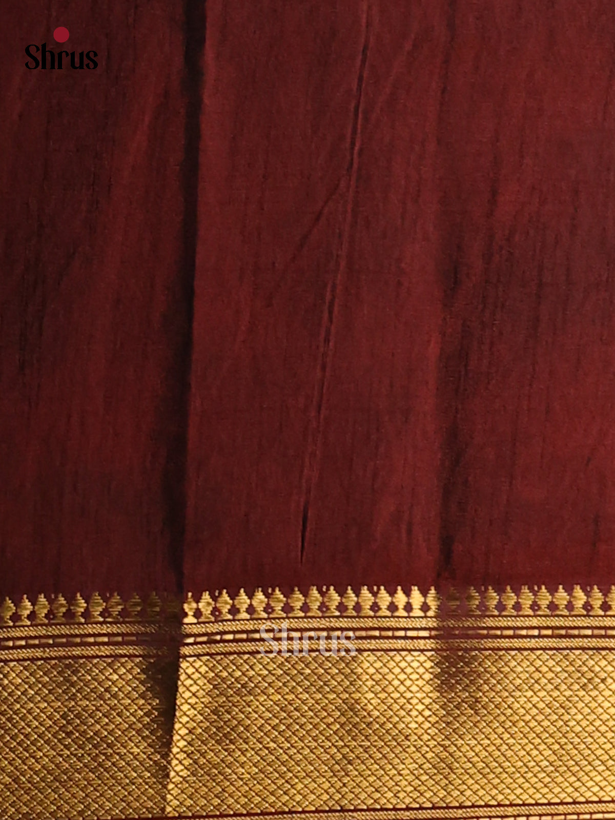 Red with Maroon- Semi Patola Saree - Shop on Shrus.com
