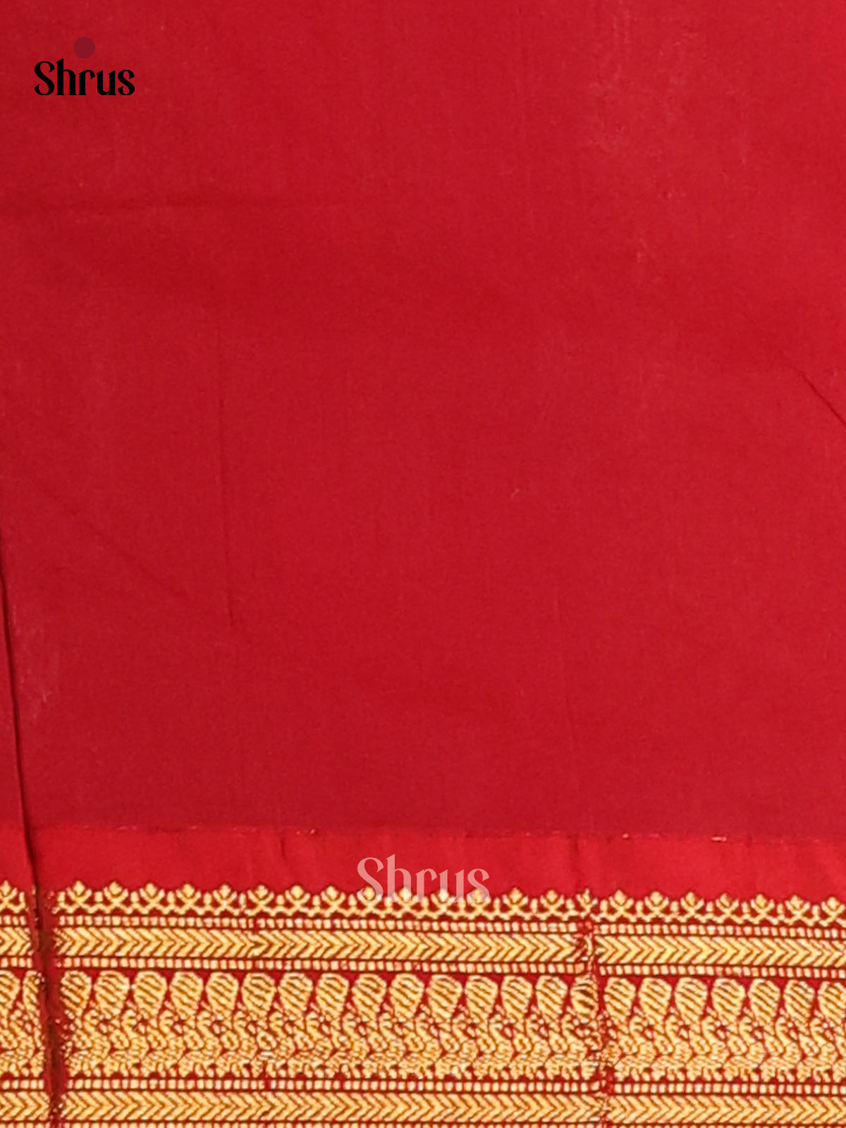 Elegant Mustard Kalyani Cotton Saree with Buttas, Red Zari Border & Pallu - Shop on Shrus.com