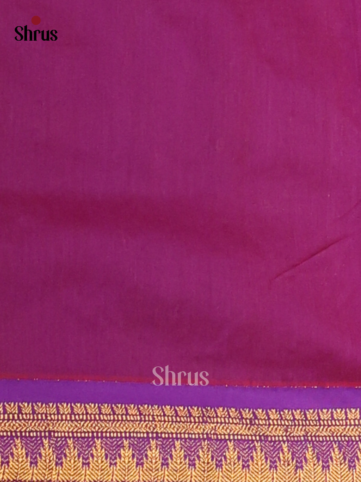 Chic Pink & Violet Kalyani Cotton Saree With Thread Buttas & Zari Woven Border - Shop on Shrus.com