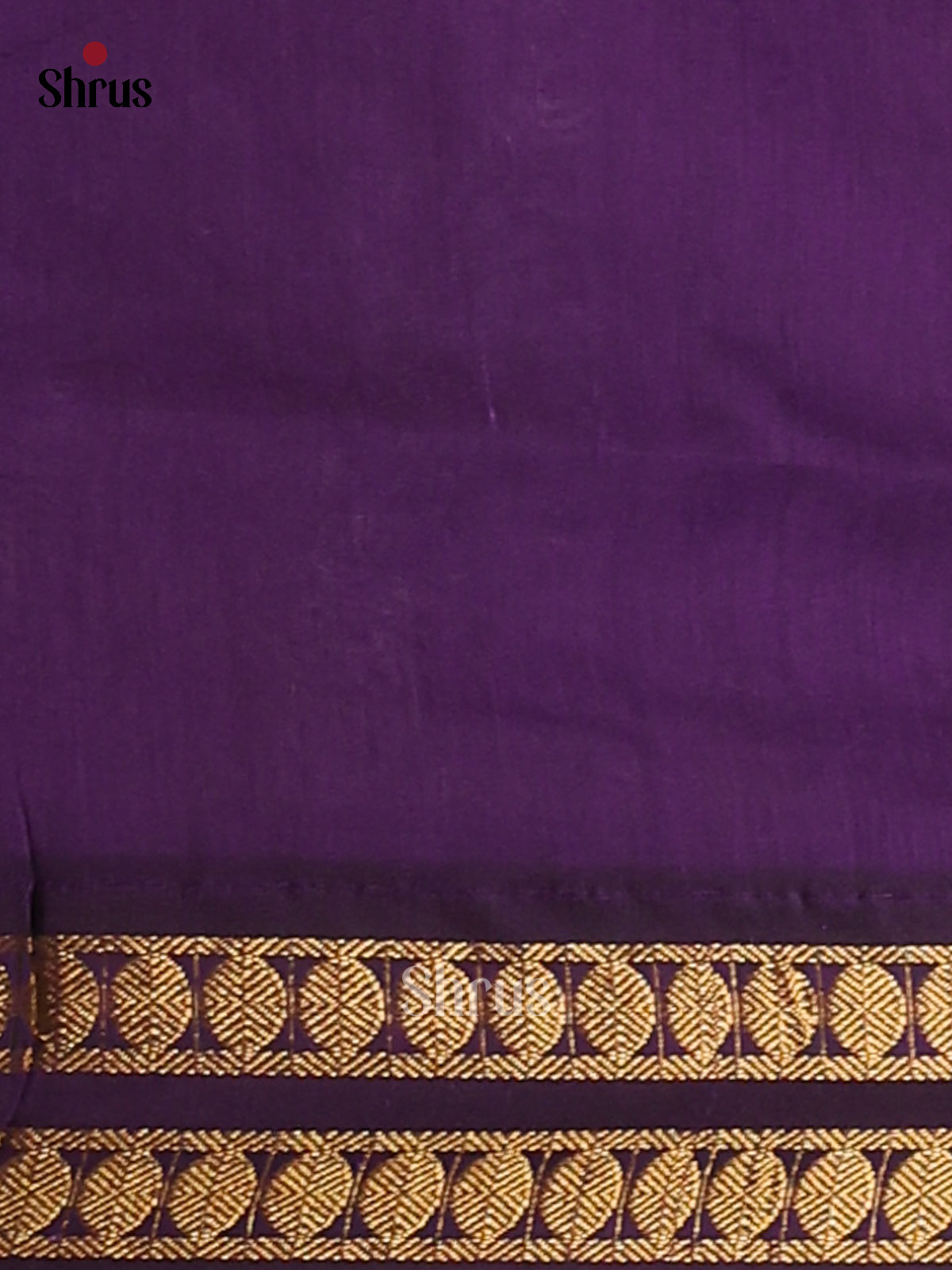Pretty Red Kalyani Cotton Saree with Violet Zari Pallu & Border - Shop on Shrus.com