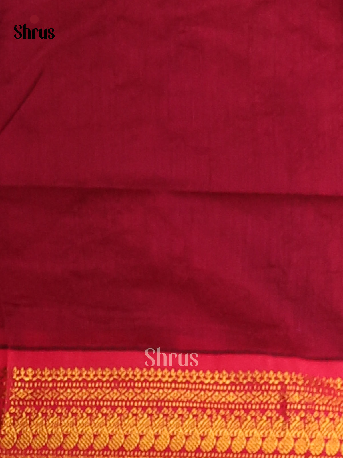 Blue with Maroon - Kalyani Cotton Saree - Shop on Shrus.com