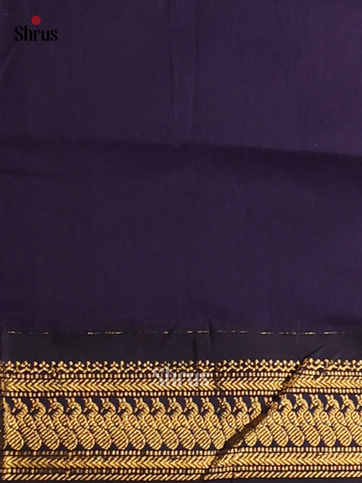 Classic Grey Kalyani Cotton Saree with Blue Zari Pallu & Border - Shop on Shrus.com