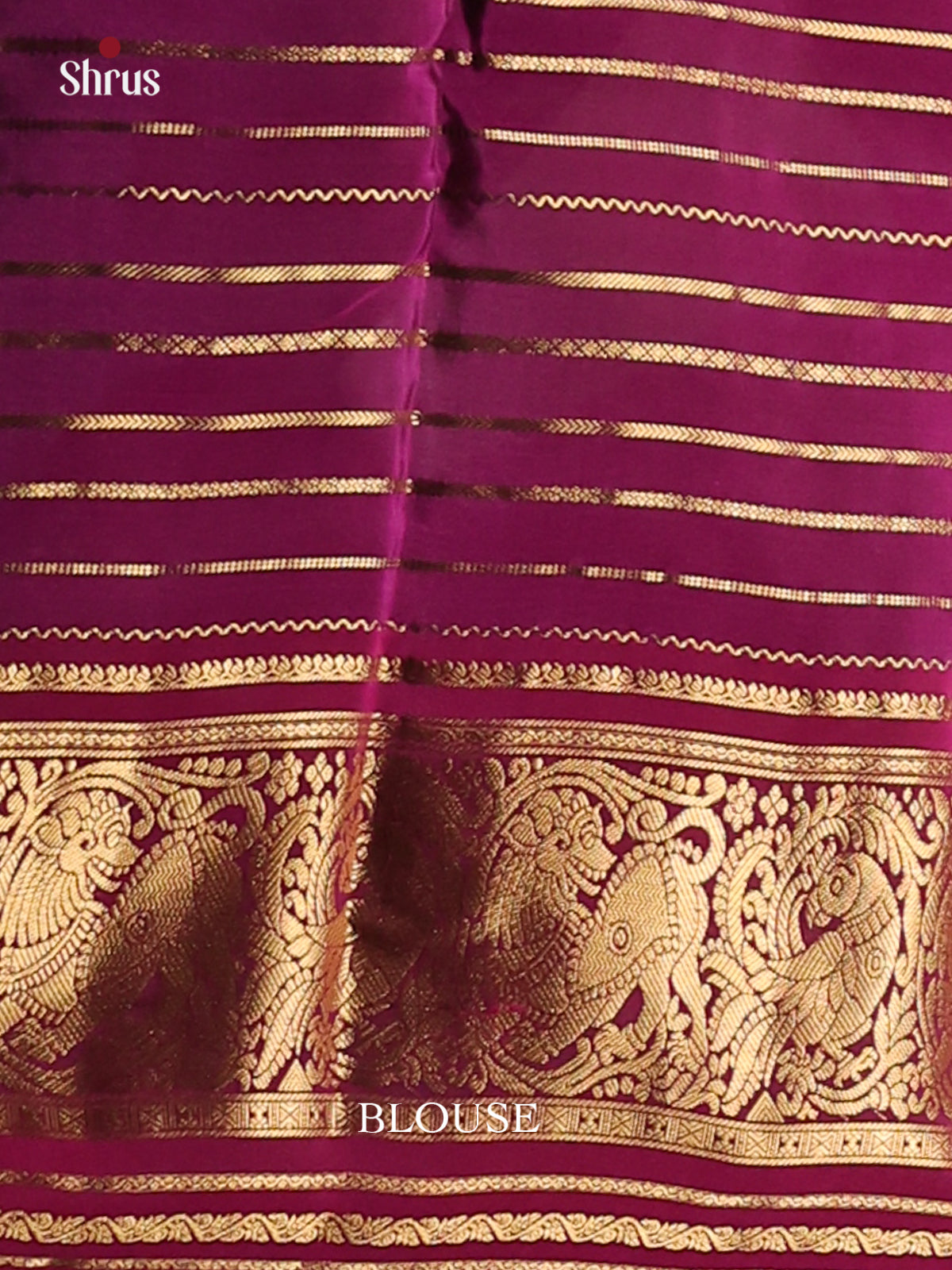 Grey & Purple - Kanchipuram-halfpure Saree - Shop on Shrus.com