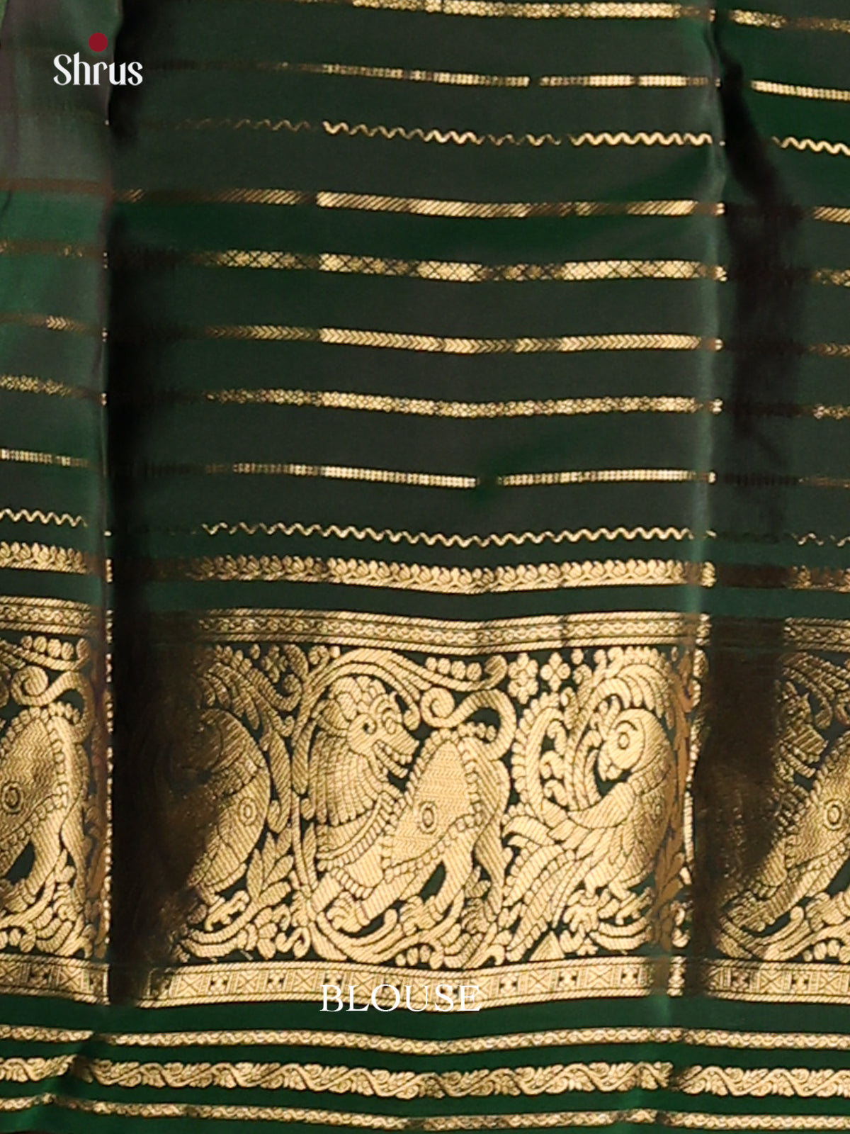 Violet & Green - Kanchipuram-halfpure Saree - Shop on Shrus.com
