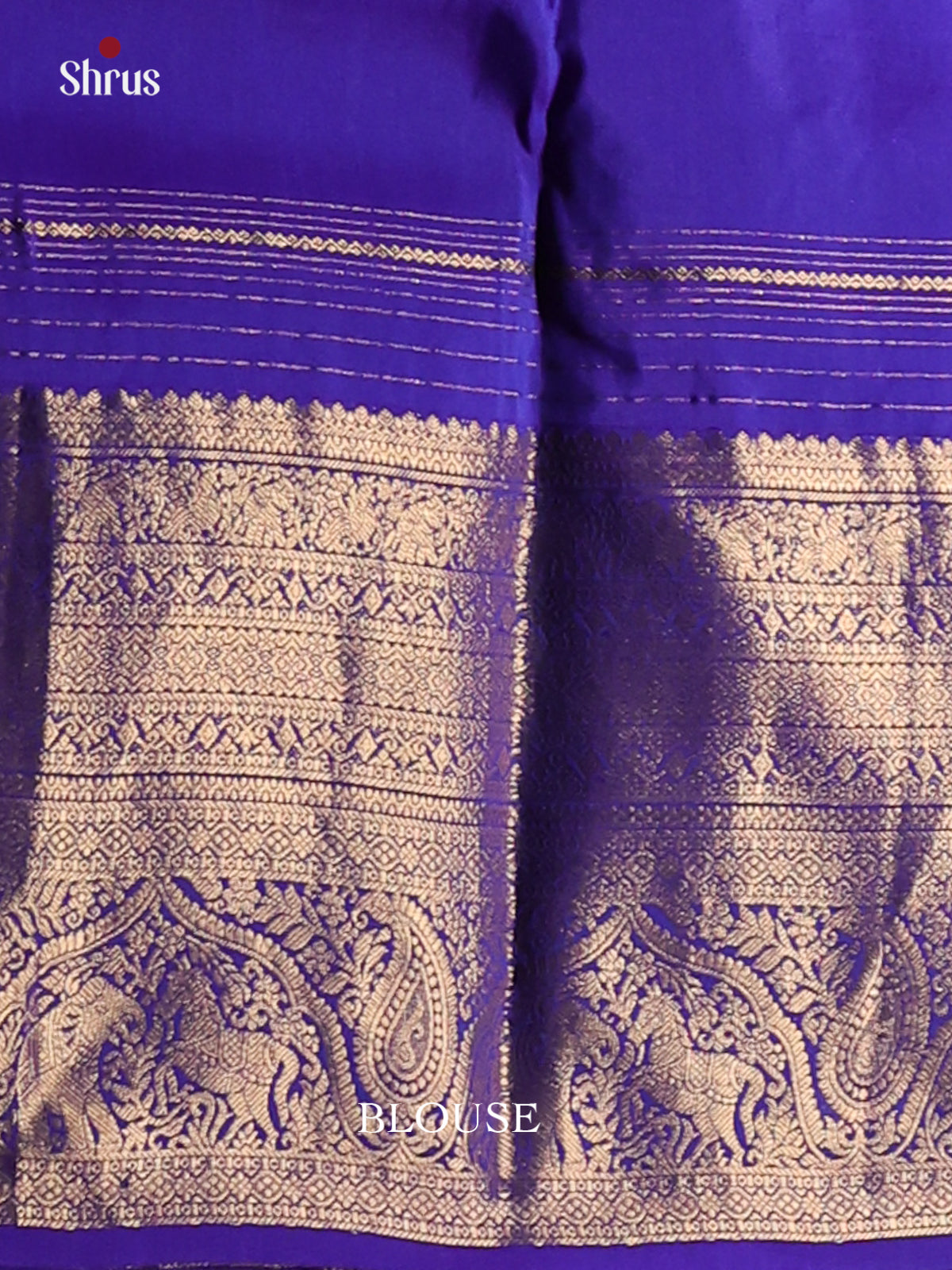 Green & Blue- Kanchipuram-halfpure Saree - Shop on Shrus.com