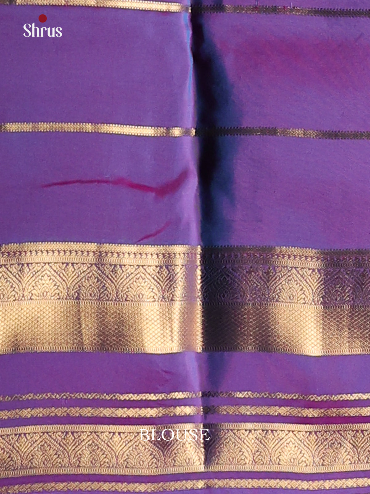 Teal & Purple- Kanchipuram-halfpure Saree - Shop on Shrus.com