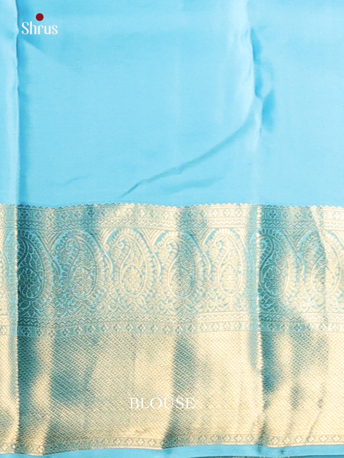 Sky Blue(Single Tone) - Kanchipuram-halfpure Saree - Shop on Shrus.com