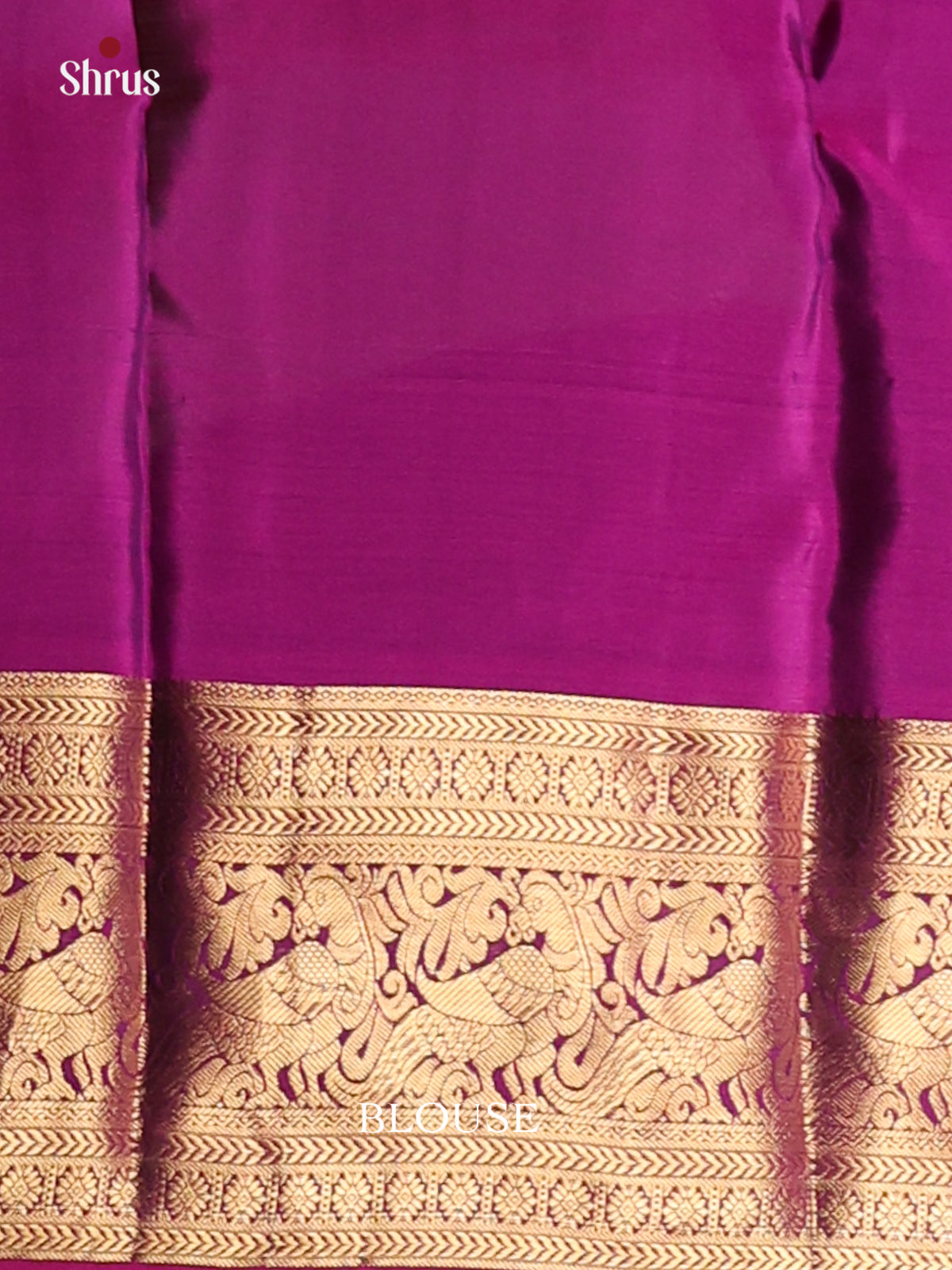 Dark Green & Purple - Kanchipuram-halfpure Saree - Shop on Shrus.com